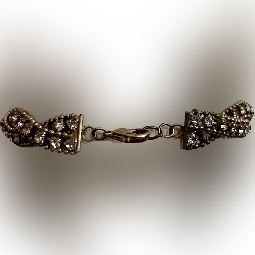 VINTAGE 1960 rhinestone & crystal elegant beaded bracelet. HIGH VALUE - Picture 2 of 4